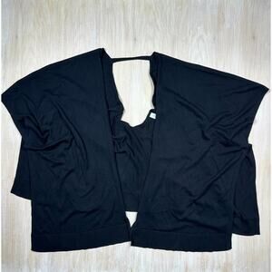 Lululemon Free to Coast Wrap Black Open-Back Lightweight Knit Layering Piece OS